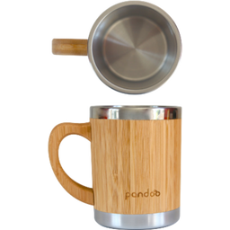 pandoo Taza de Bambú y Acero Inoxidable - 1 pieza