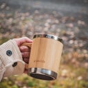 pandoo Taza de Bambú y Acero Inoxidable - 1 pieza