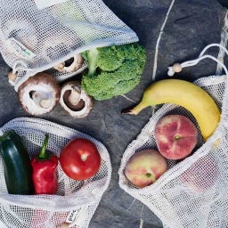 pandoo Red para Frutas y Verduras - Set de 6 bolsas + bolsa de pan